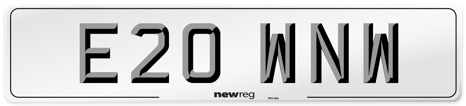 E20 WNW Number Plate from New Reg